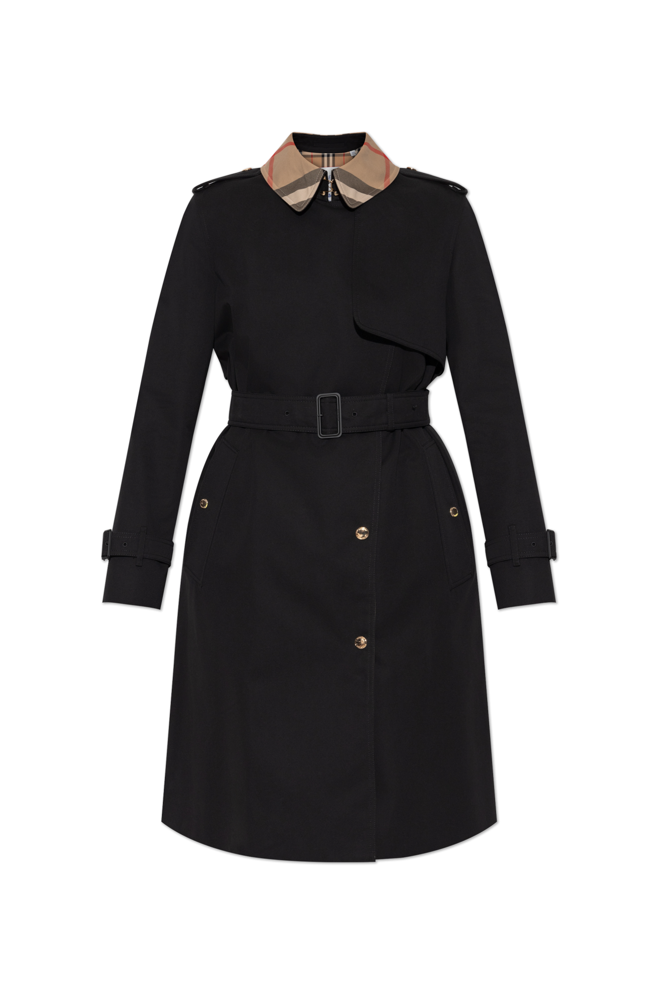トレンチコート Burberry FW25 Black cotton trench coat (8079402 A1189) BURBERRY TRENCH COATS 8079402 A1189 Black Trench | jentestore